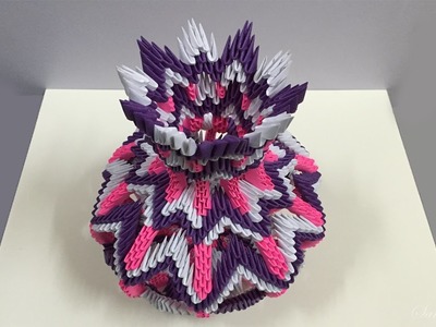 How to make 3d origami vase 14 - part 1