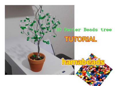 How to make a 3D Perler Beads tree tutorial Hama Beads Pyssla
