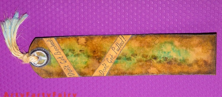 How To Make a Bookmark With A Home Made Stencil and Waste Materials