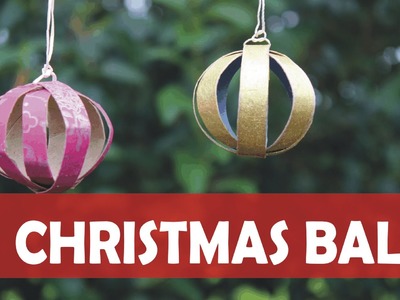 How to make a Christmas ball tree ornament from toilet paper rolls