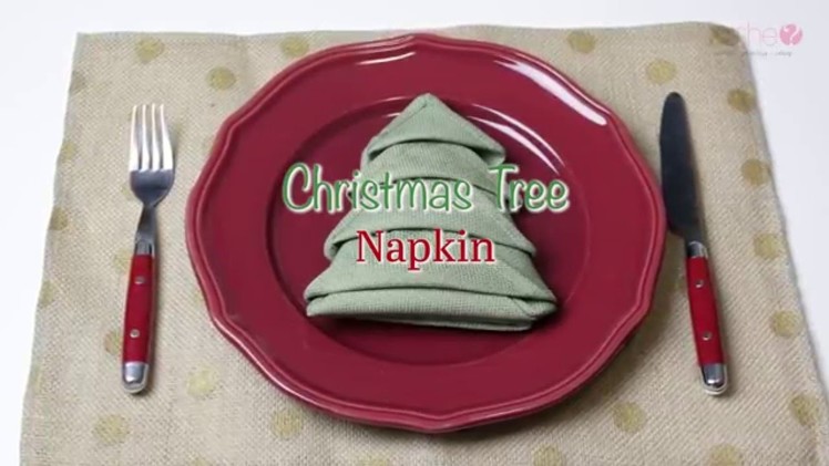How To Make A Christmas Tree Napkin - Perfect for the holidays!