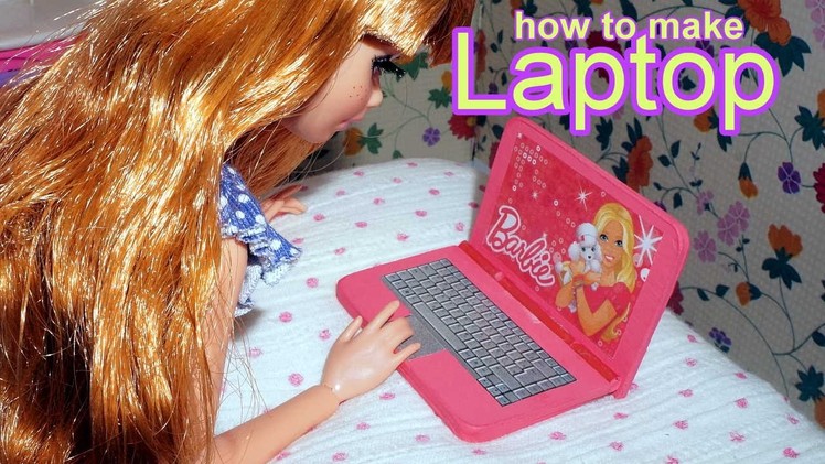 How to make a doll laptop notebook computer for Barbie, Monster High, Frozen. 
