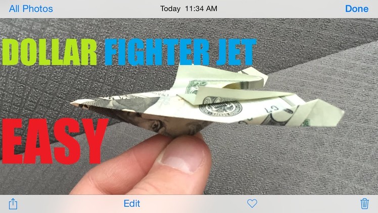 How To Make A Epic Fighter Jet Origami Dollar