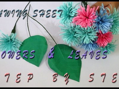 How to make a flower with drawing sheets. step by step
