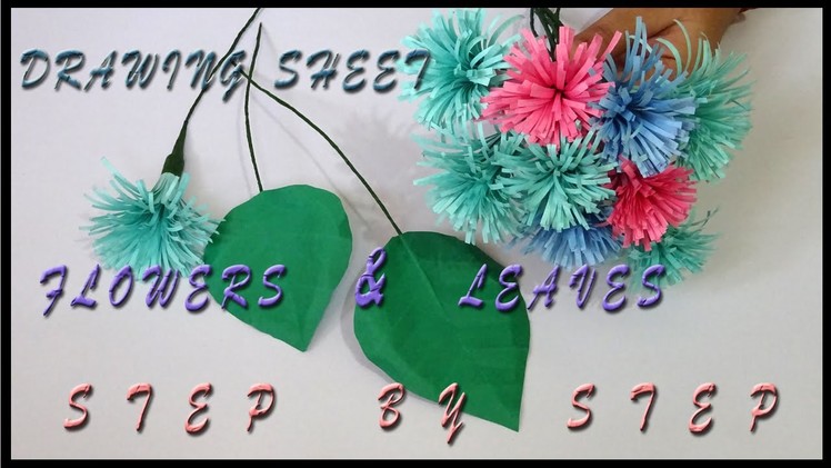 How to make a flower with drawing sheets. step by step