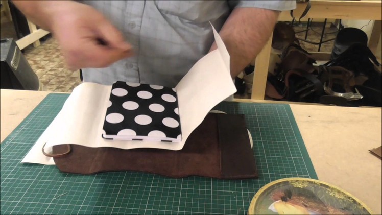 How to make a leather notebook cover and pattern part 1 of 3