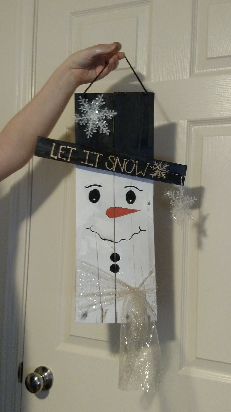 How to make a pallet snowman, Alaska Edition