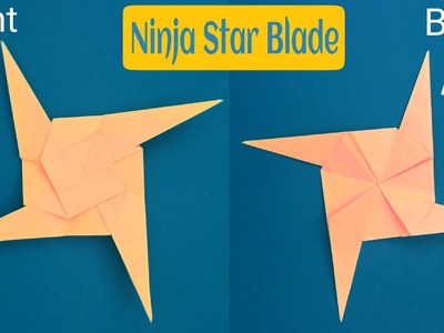 How to make a paper "4 pointed Ninja star Blade Shuriken"  - Origami Tutorial