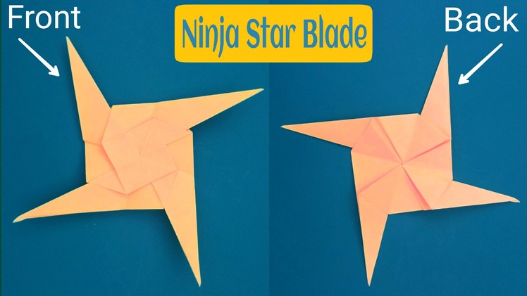 How to make a paper "4 pointed Ninja star Blade Shuriken"  - Origami Tutorial