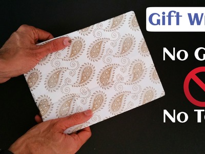How to make a paper "Gift wrap" without Glue, Tape or Stapler - Useful Origami.