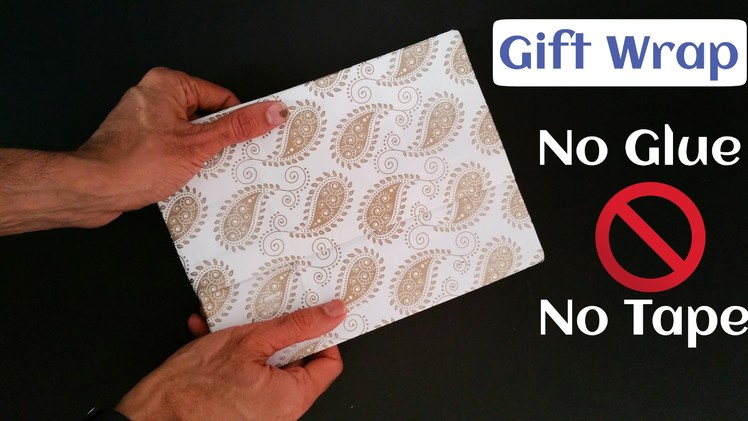 How to make a paper "Gift wrap" without Glue, Tape or Stapler - Useful Origami.