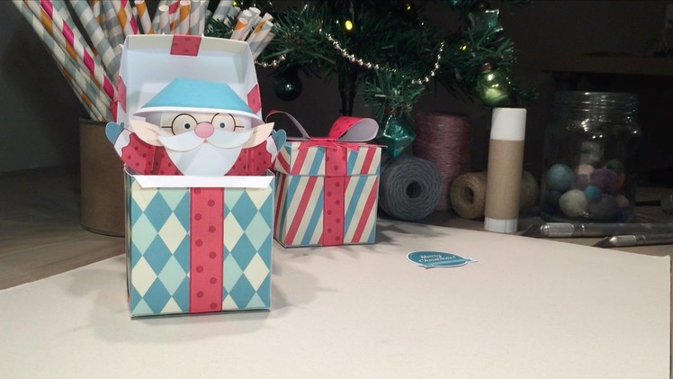 How to make a pop-up Santa in a box - papercraft activity