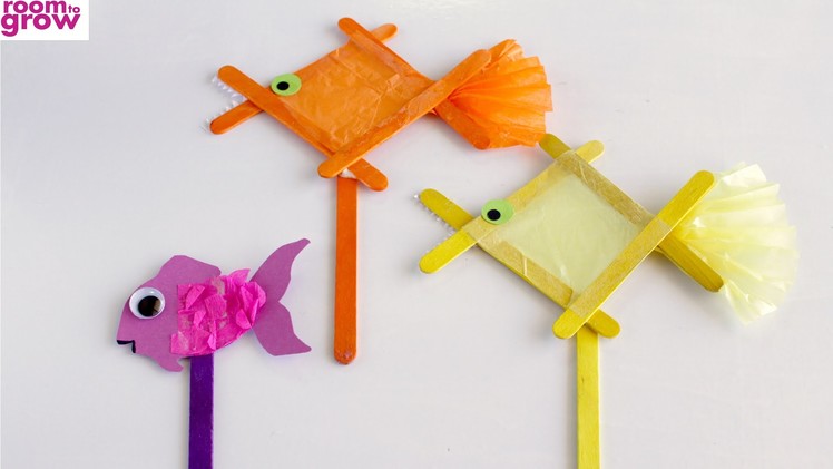 How to Make a Popsicle Stick Fish (Stop-Motion)
