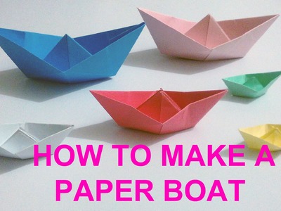 How To Make A Simple Paper Boat | PAPER CRAFT BOAT