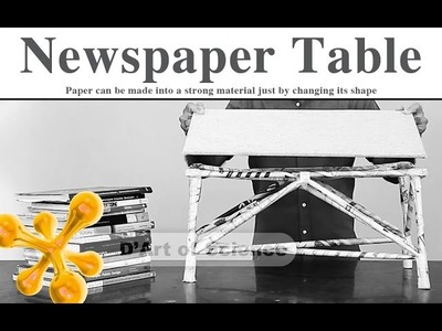 How to make a TABLE using newspapers - strength of paper - dartofscience
