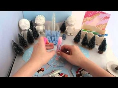 How to make Christmas Ornaments - SNOWFLAKES! HOW TO hole puncher, glitter glues, make a knot!