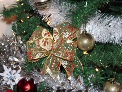 How to make decorative bow for Christmas tree in a very simple way