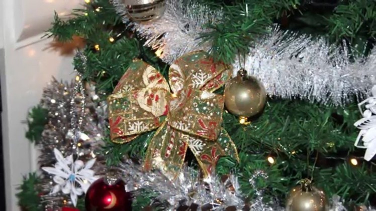 How to make decorative bow for Christmas tree in a very simple way