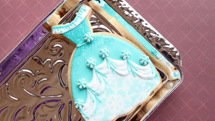 How to make Elsa's dress cookie - Snow princess cookies