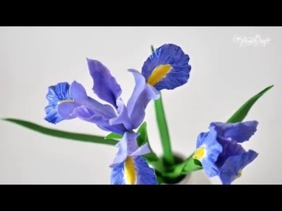 How to make Iris flower out of air dry clay - Tutorial part 2