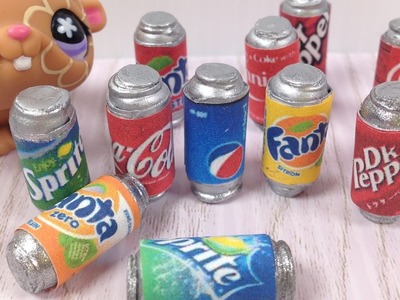 How to make LPS & Doll mini Soda cans: Coca Cola etc