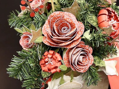 How to Make Paper Flowers for a Christmas Centerpiece