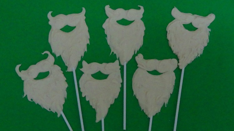 How to make santa beard lolly pops
