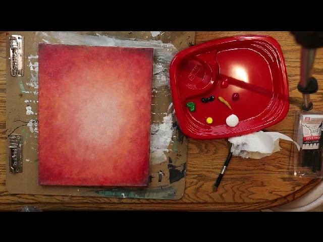 How to Paint a FIRE RED ORANGE BACKGROUND