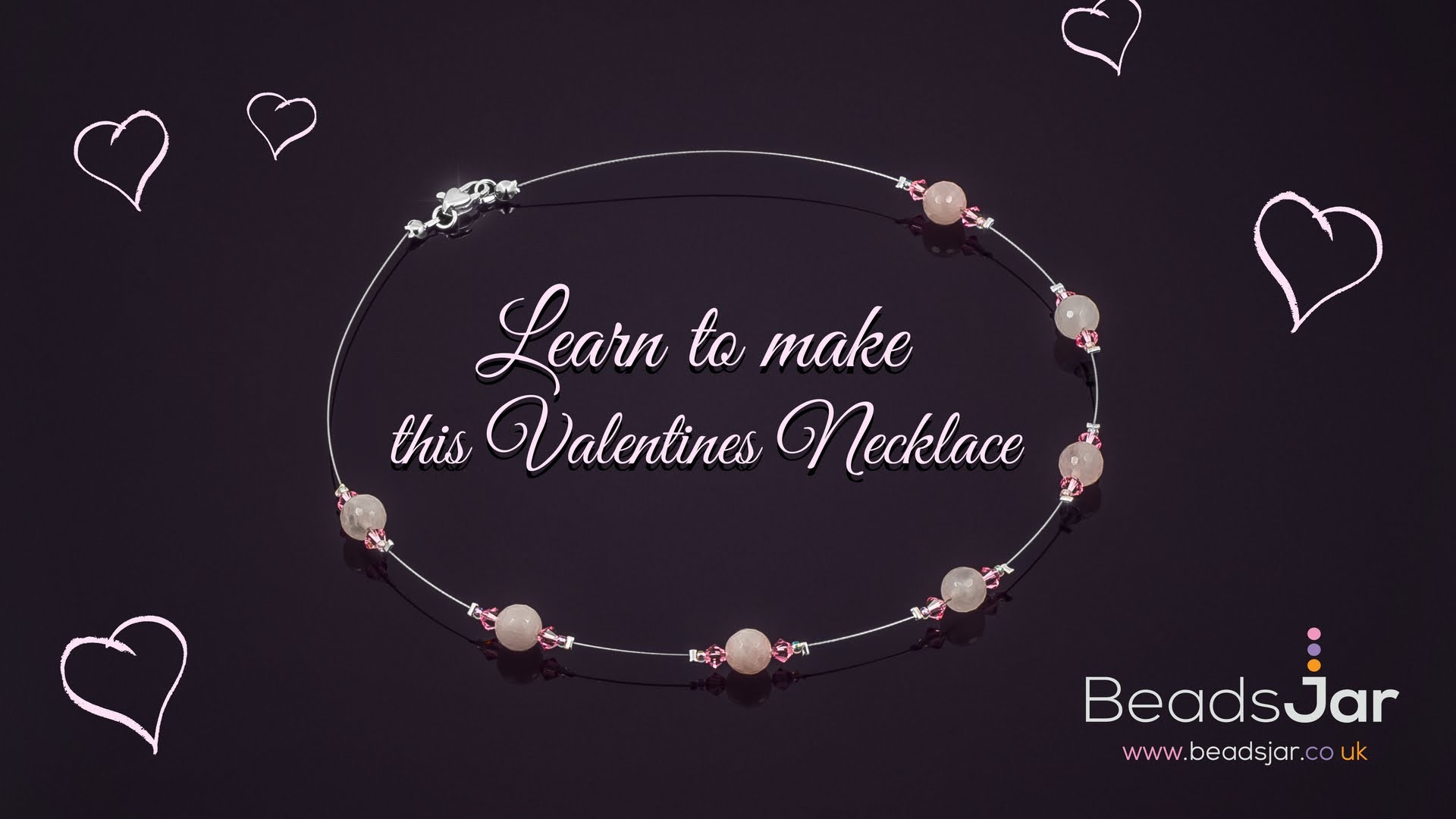 Learn how to make this Rose Quartz Valentines Necklace
