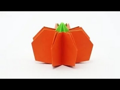 Origami  Halloween - How  to fold an Origami Pumpkin step-by-step