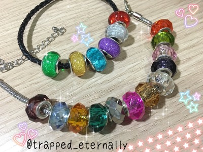 Pandora Glittery Charms + Japanese Swirly Bracelet [How-To Tutorial]