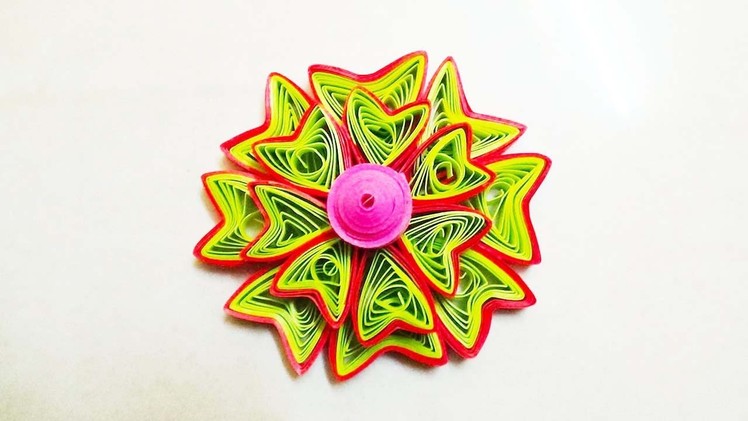 Paper Quilling: How To Make Beautiful 3Dquilling  Flower Using Paper Quilling art