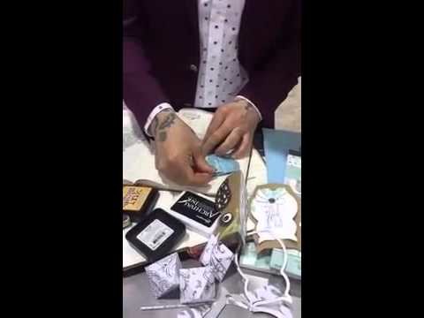 Sizzix Jen Long shows David Tutera how to make an Owl Card