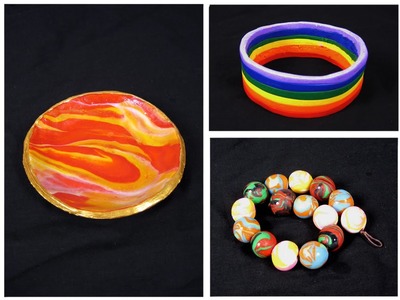 Art Lesson:  How to make easy polymer clay jewellery