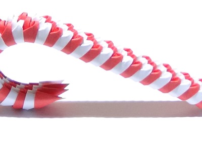 (Christmas) How To Make A 3D Origami Candy Cane