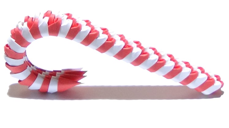 (Christmas) How To Make A 3D Origami Candy Cane