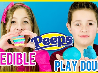 EDIBLE PEEPS PLAY DOUGH! PINTEREST DIY RECIPE TEST! HOW TO MAKE EDIBLE PLAY-DOH WITH PEEPS
