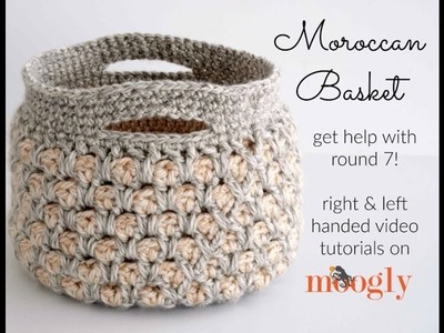 How to Crochet: Moroccan Basket (Left Handed)