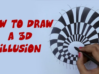 How To Draw A 3D Illusion | Easy Step By Step Ways To Learn Drawing