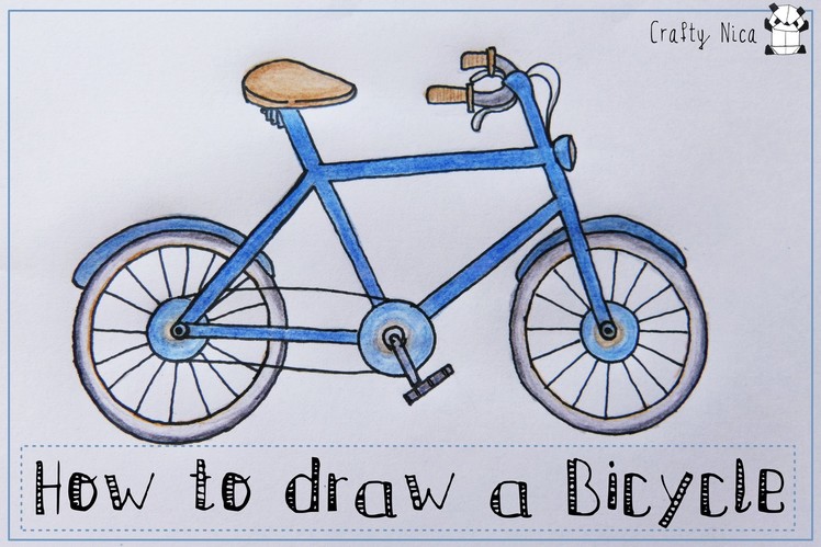 How to draw a bicycle (bike). Easy drawing tutorial for kids
