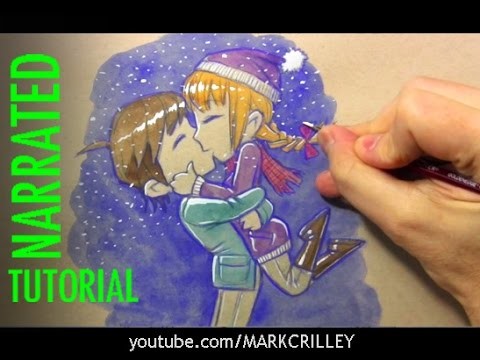 How to Draw a Chibi Kiss (Winter Scene)