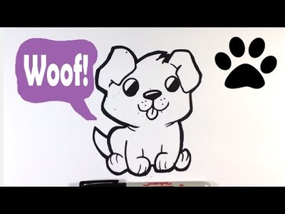 How to Draw a Cute Dog - Easy Pictures to Draw