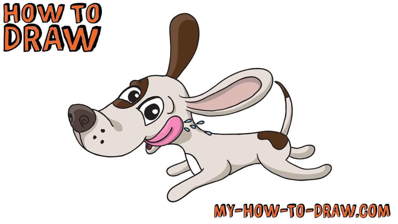 How to draw a Dog - Easy step-by-step drawing tutorial