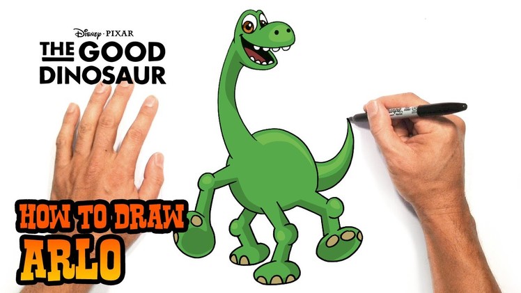 How to Draw Arlo (The Good Dinosaur)- Easy Art Lesson