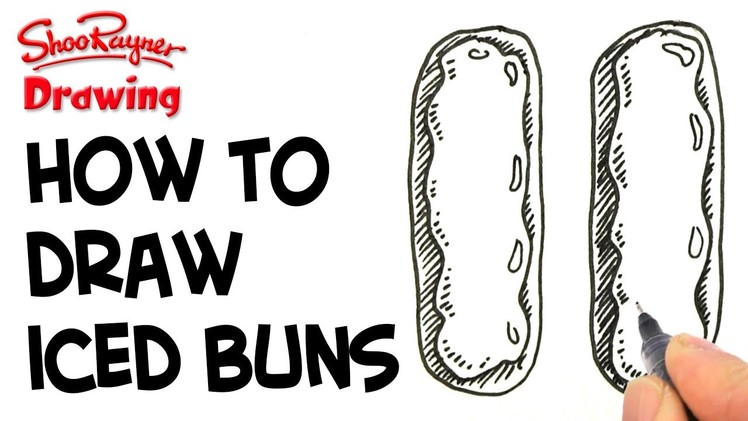 How to Draw Iced Buns in the shape of an 11