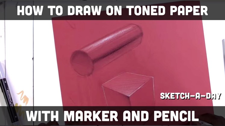 How to draw on toned paper with markers and pencils