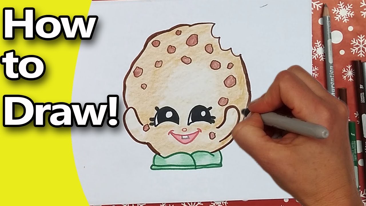 How to Draw Shopkins Kooky Cookie Step by Step Easy!