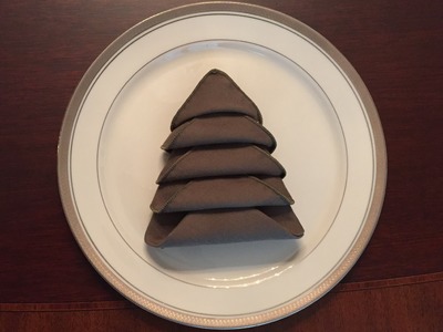 How to Fold a Cloth Napkin into a Christmas Tree in 60 Seconds