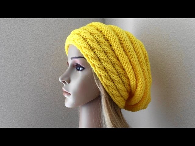 How To Knit A Slouchy Cable Beehive, Lilu's Knitting Corner Video # 60