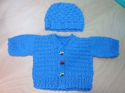 How to Knit newborne baby sweater part #2. With Ruby Stedman